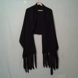 Wrap Shawl with 24 Mink Tails